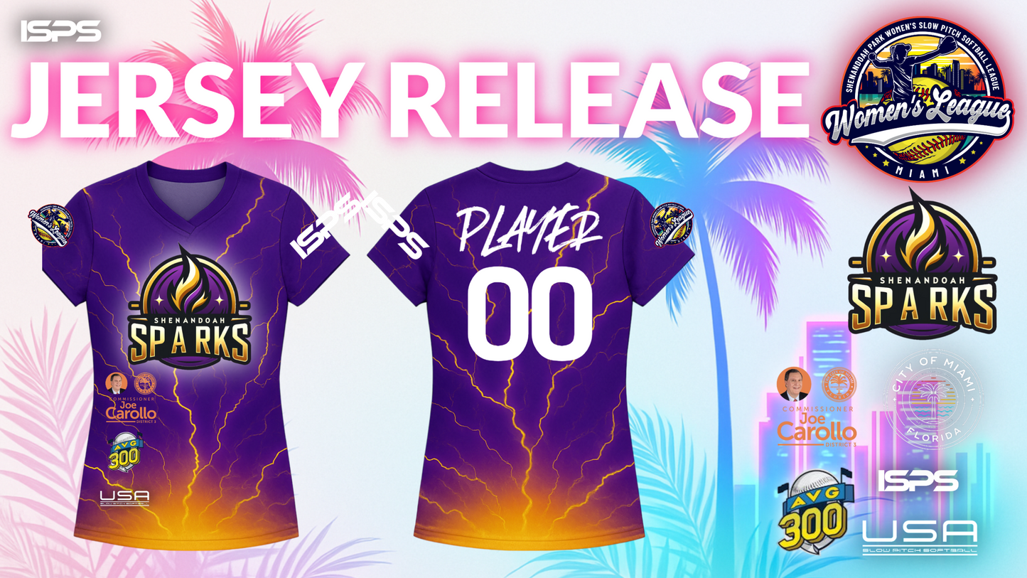 SHENANDOAH SPARKS Limited Edition FULL DYE Jersey Shirt