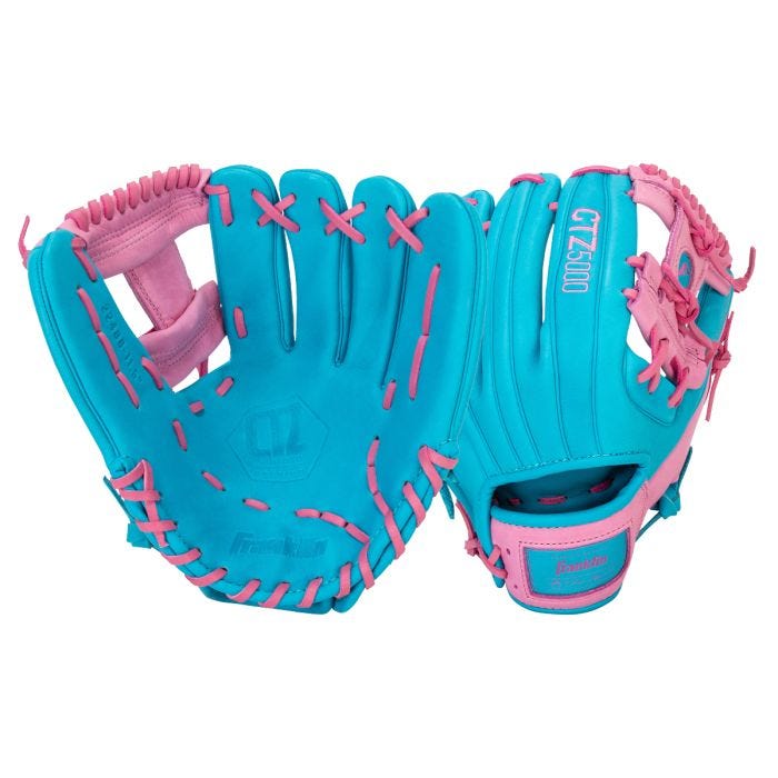 Franklin CTZ5000 11.5" Infield Baseball Glove - Blue & Pink