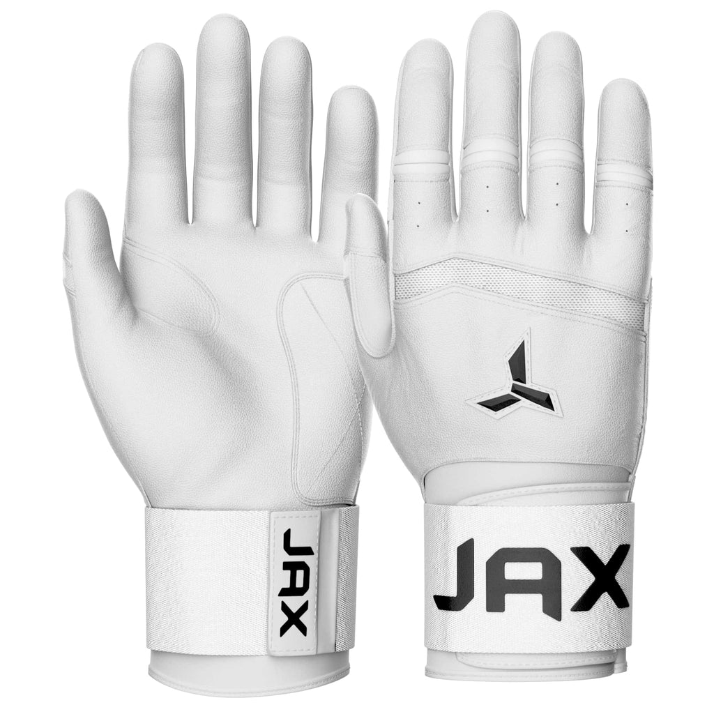 Jax Platinum White Strap Cuff Batting Gloves