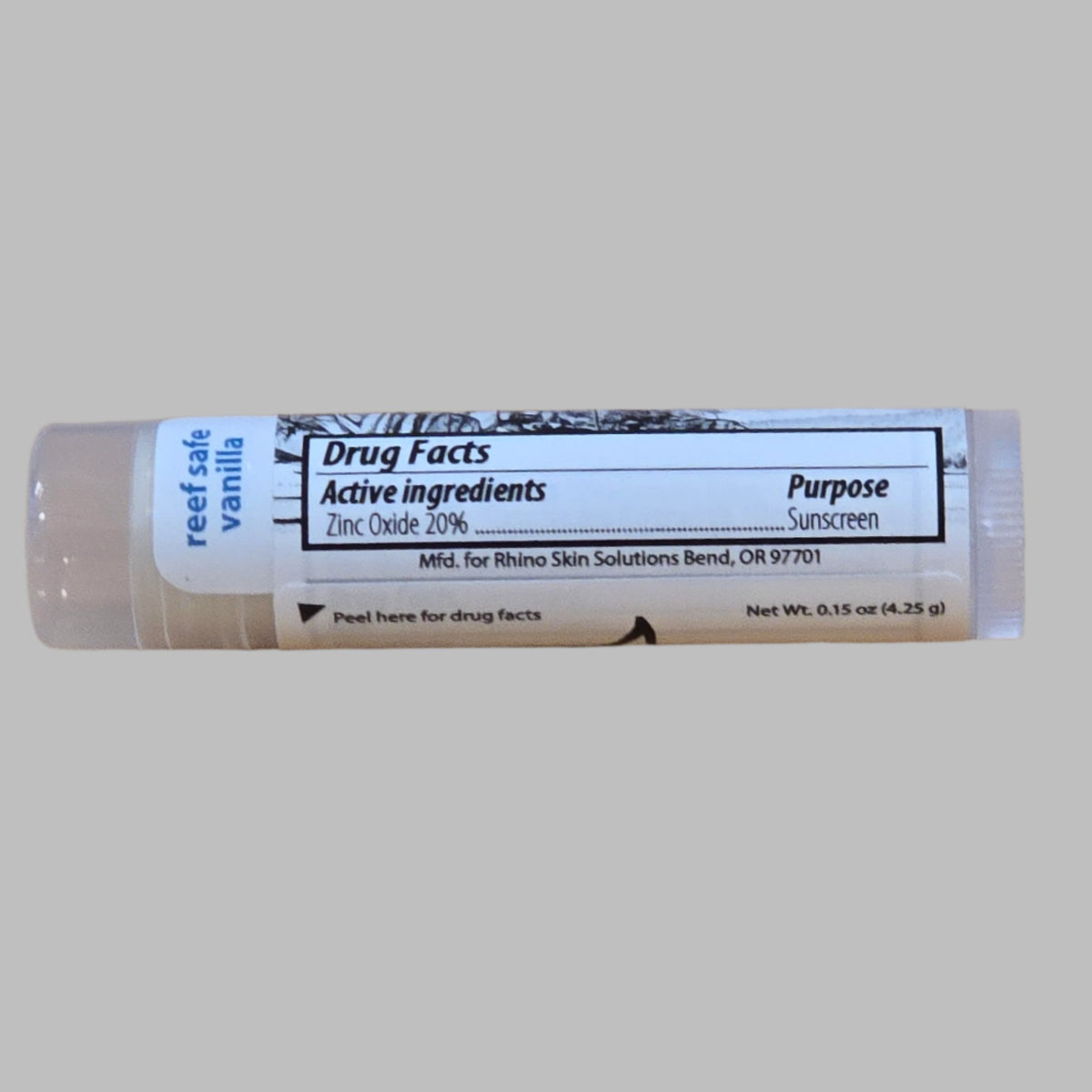 Reef Safe SPF 15 Zinc Lip Balm – Gentle Vanilla Scent