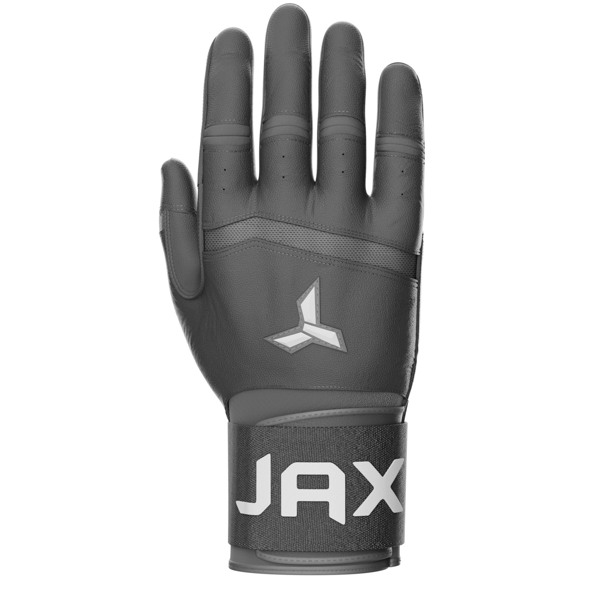 Jax Cool Grey Strap Cuff Batting Gloves