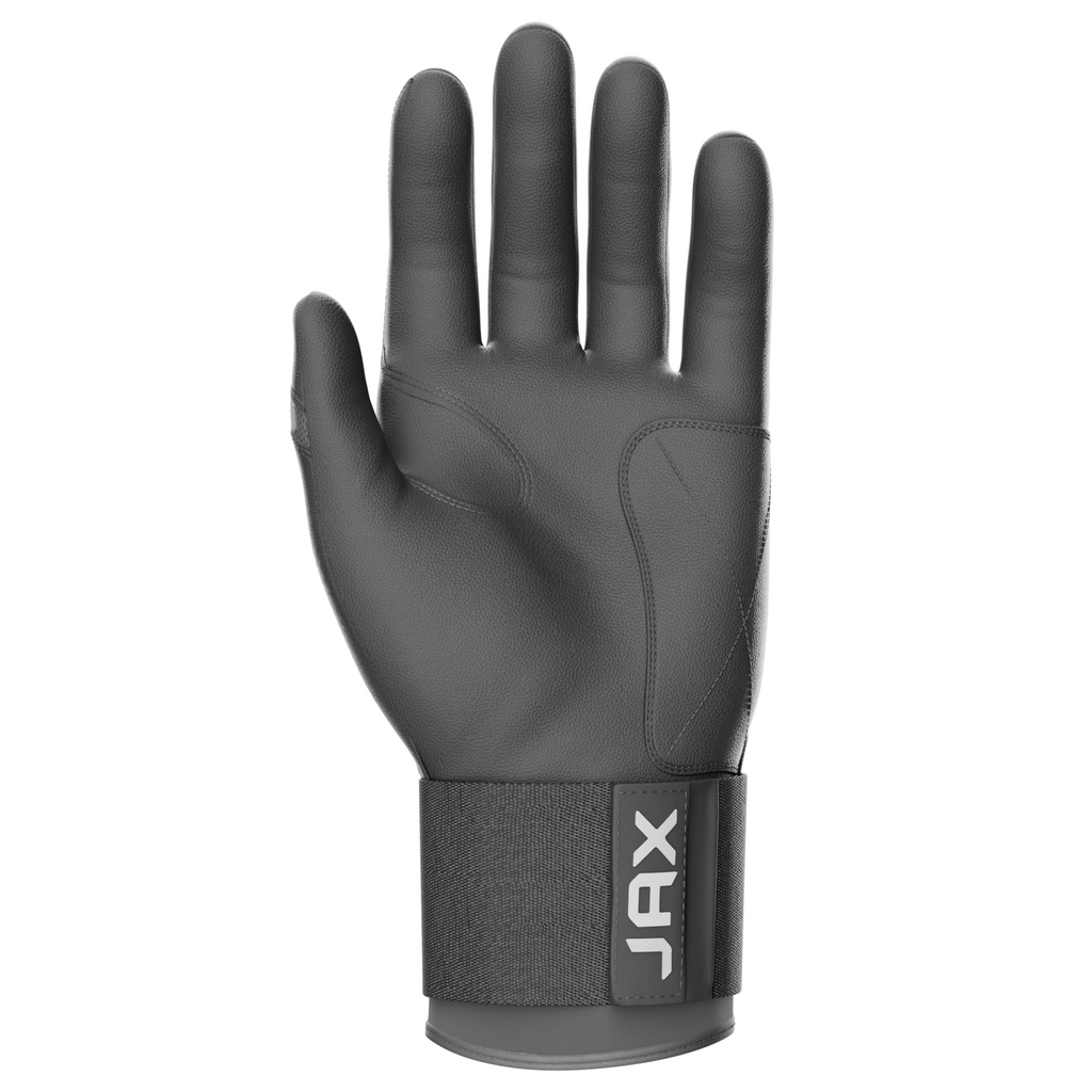 Jax Cool Grey Strap Cuff Batting Gloves