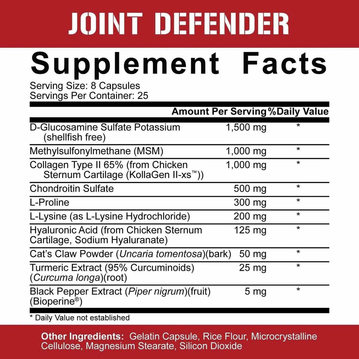 5% Nutrition Joint Defender - 200 Capsules