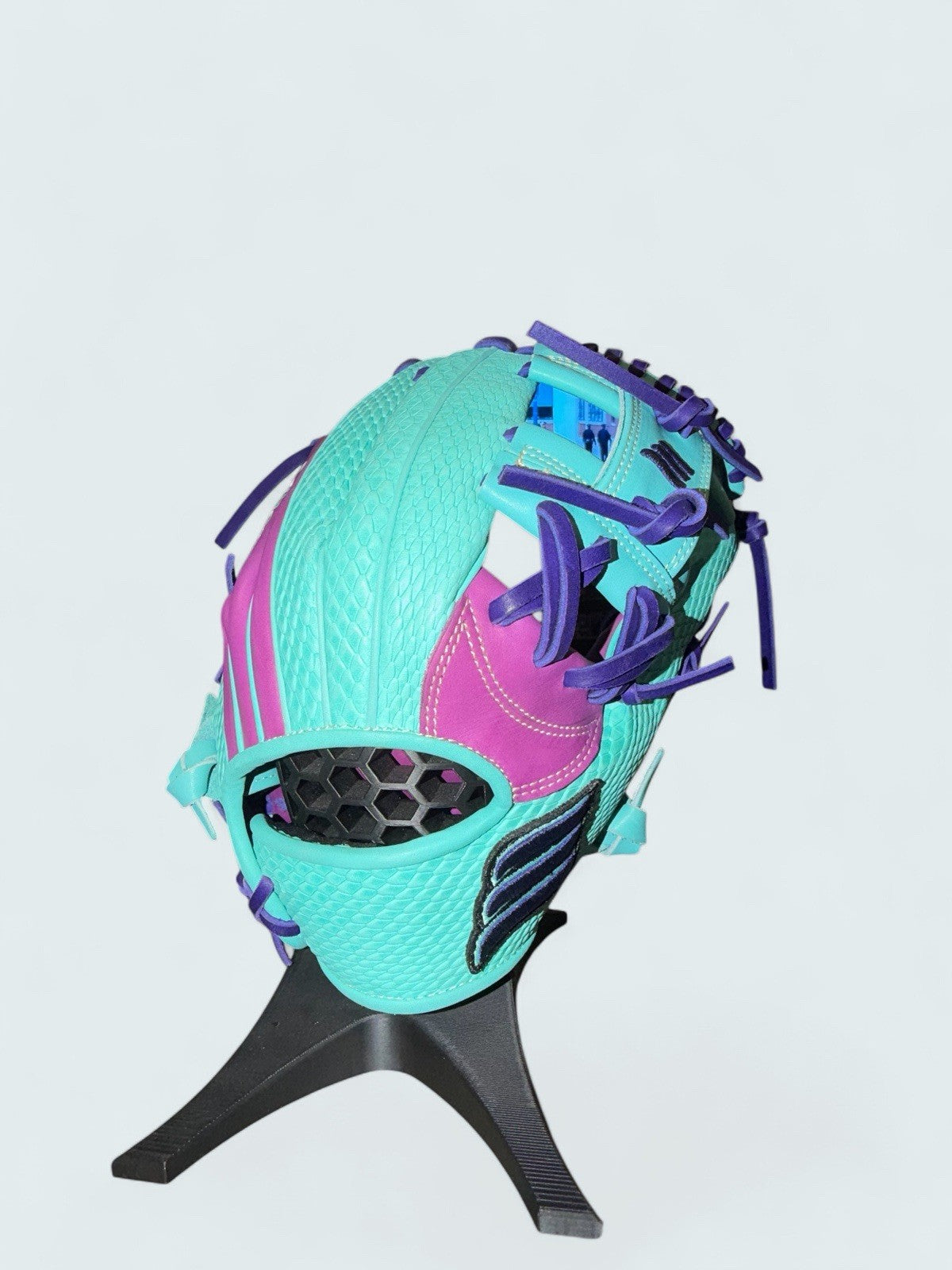 Emery 1417 11.5” Snakeskin-Texture Infield Glove – Purple/Teal