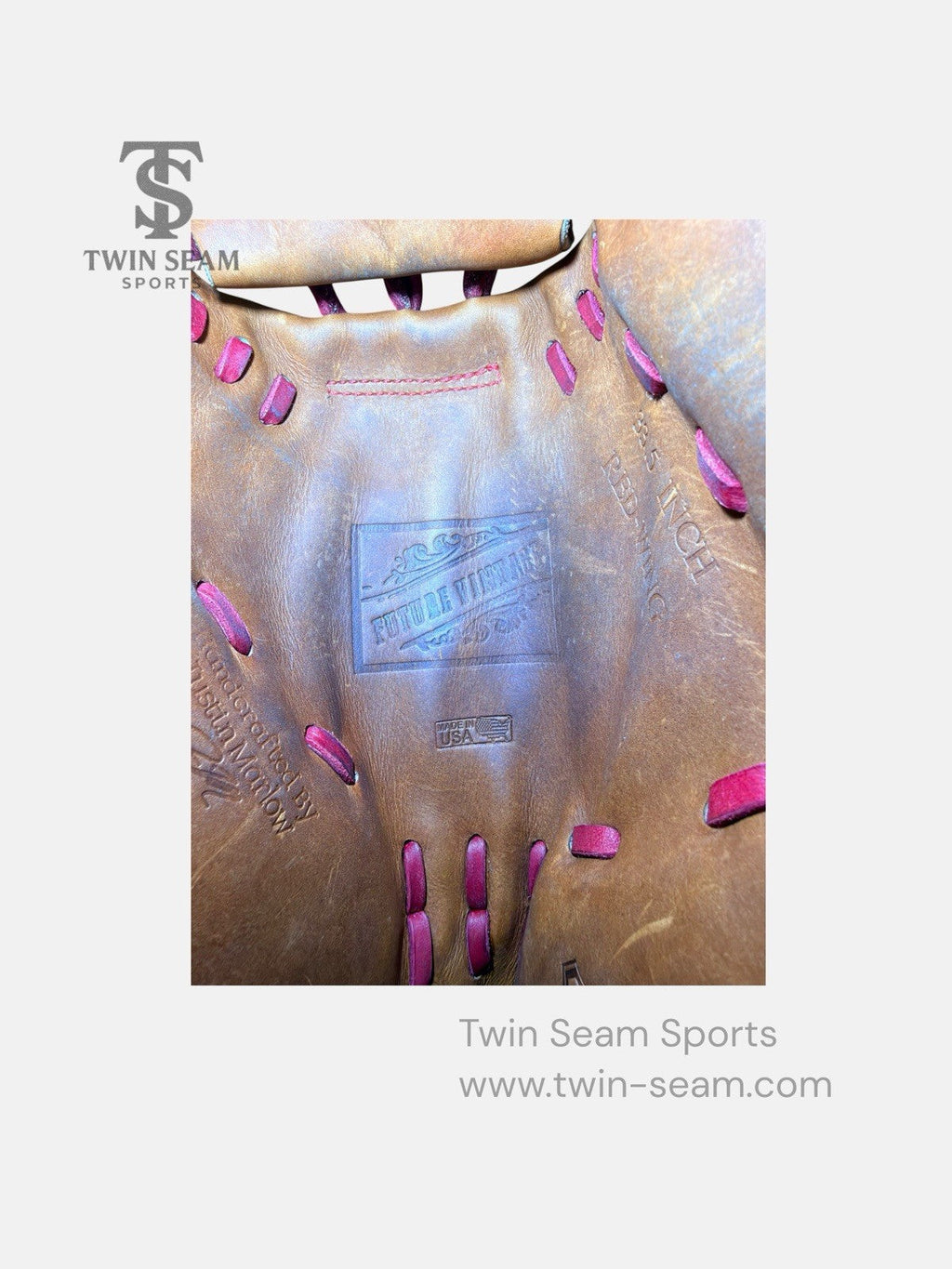 Future Vintage Red Wing 33.5” Catcher’s Mitt RHT Handmade USA S.B. Foot Leather
