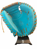 Emery Summit Series 34” Catcher’s Mitt Turquoise Tan Leather Baseball Glove New