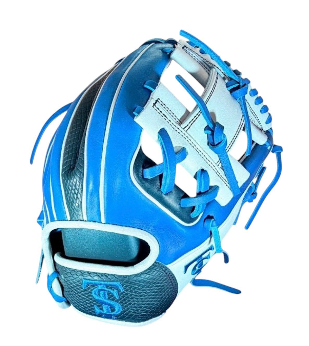 Twin Seam Sports Custom Kip 11.5” I-Web Infield Glove – Blue/White/Black