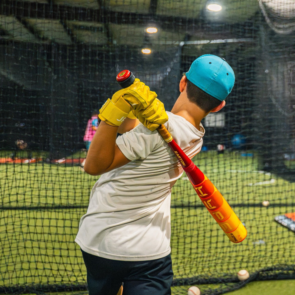 Jax Standout Yellow Strap Cuff Batting Gloves