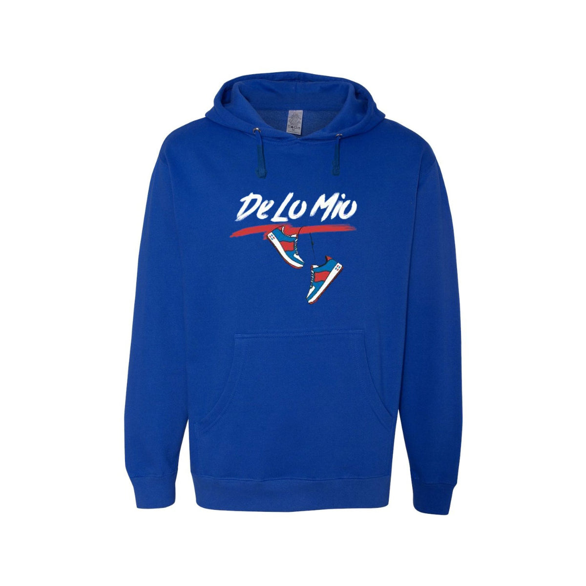 Dominican Phrase "De lo mio" Printed Hoodie - Royal Blue