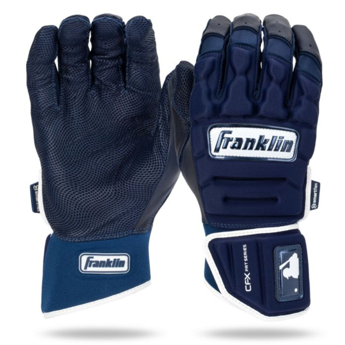 Franklin CFX PRT Protective Batting Gloves - Navy / White