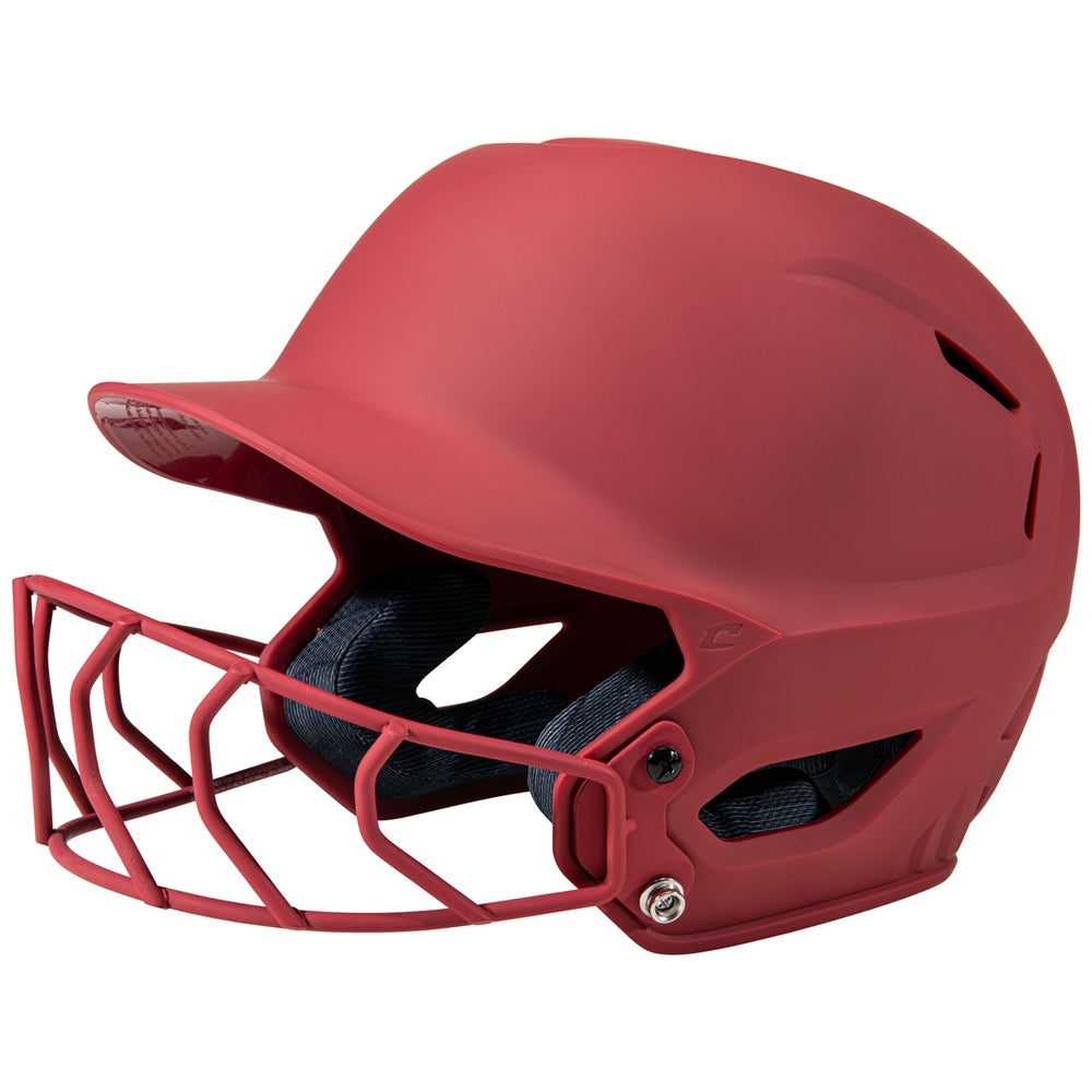 HXE Matte Softball Batting Helmet with Facemask