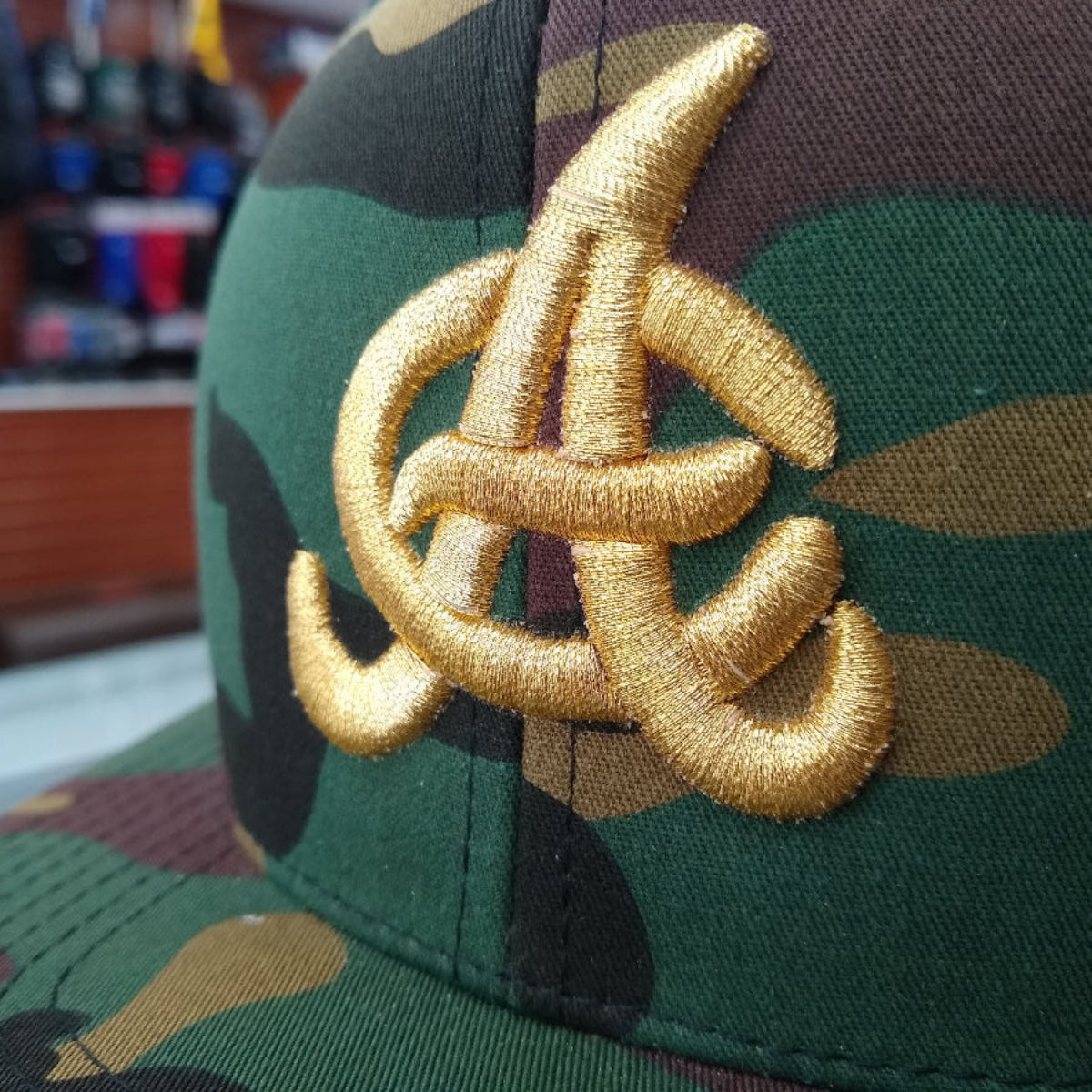 Aguilas Cibaeñas Embroidered SnapBack Camouflage Hat