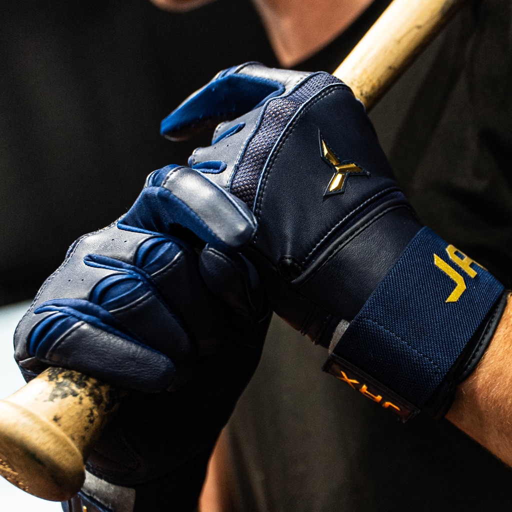 Jax Shadow Navy Pro Cuff Batting Gloves