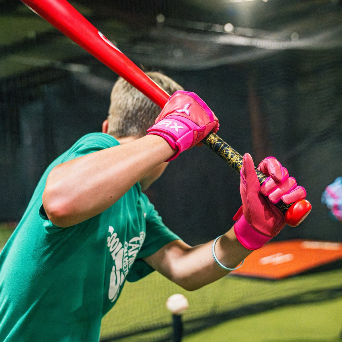 Jax Pink Pro Cuff Batting Gloves
