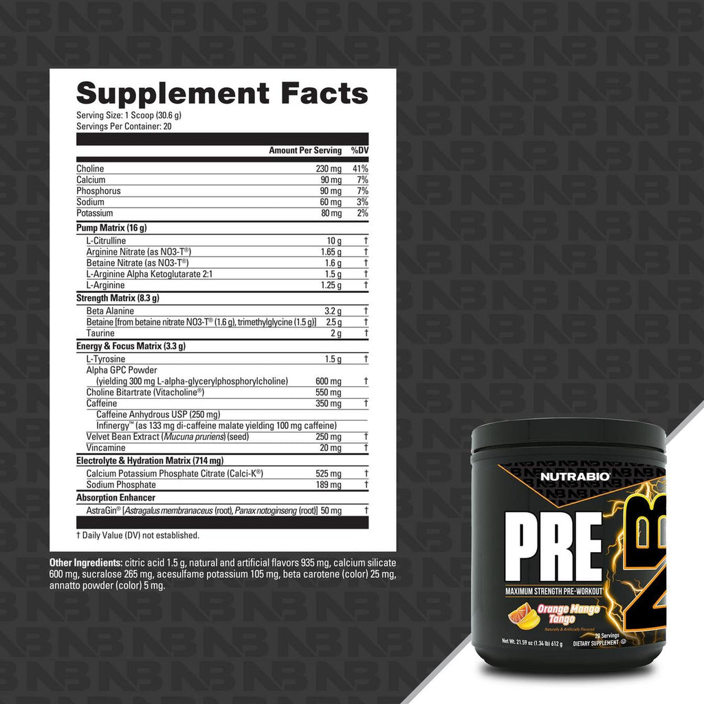 NutraBio PRE Workout