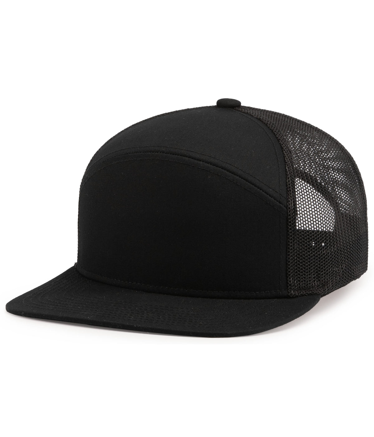 6-PANEL ARCH TRUCKER SNAPBACK CAP - ADJUSTABLE