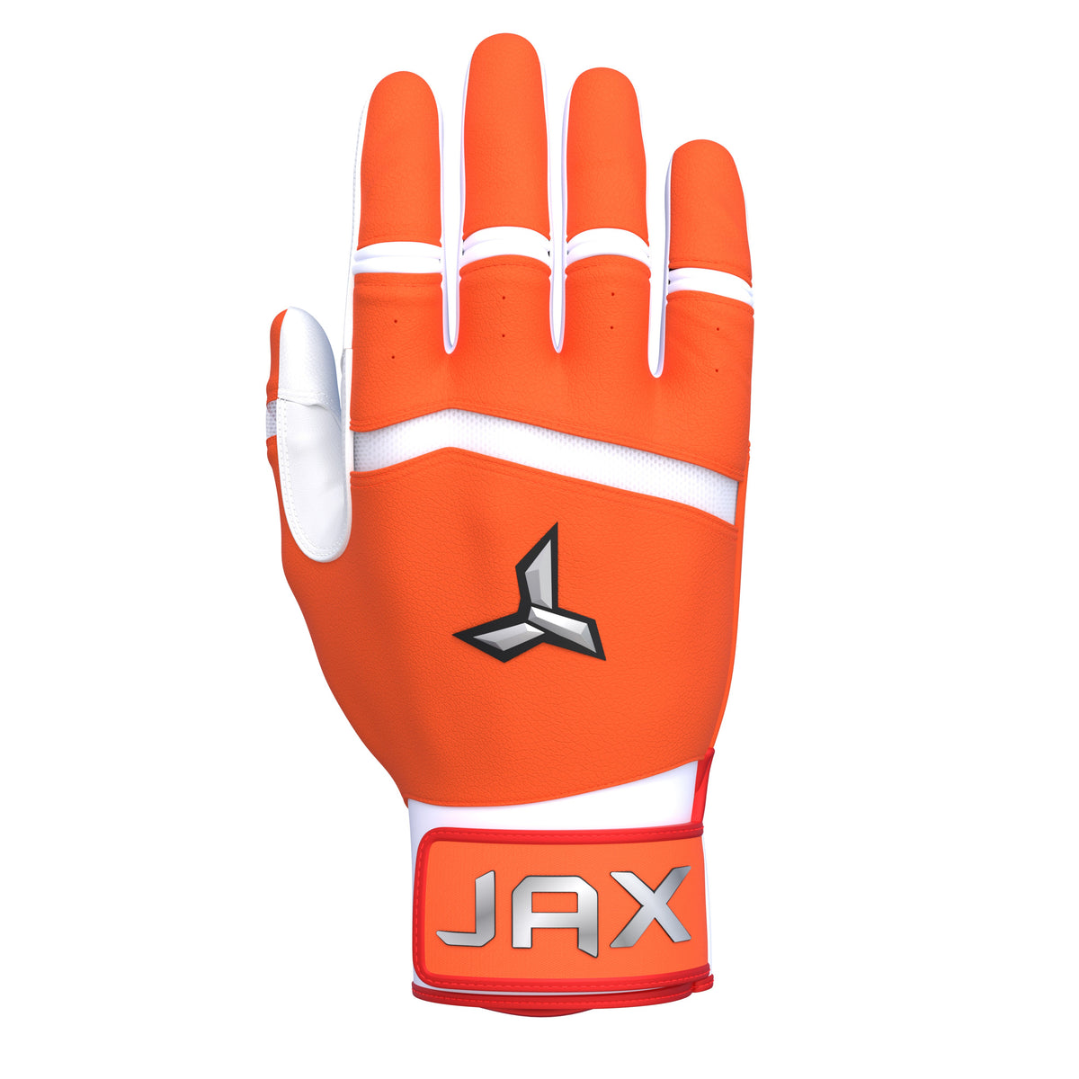 Jax On-Deck Orange Pro Cuff Batting Gloves