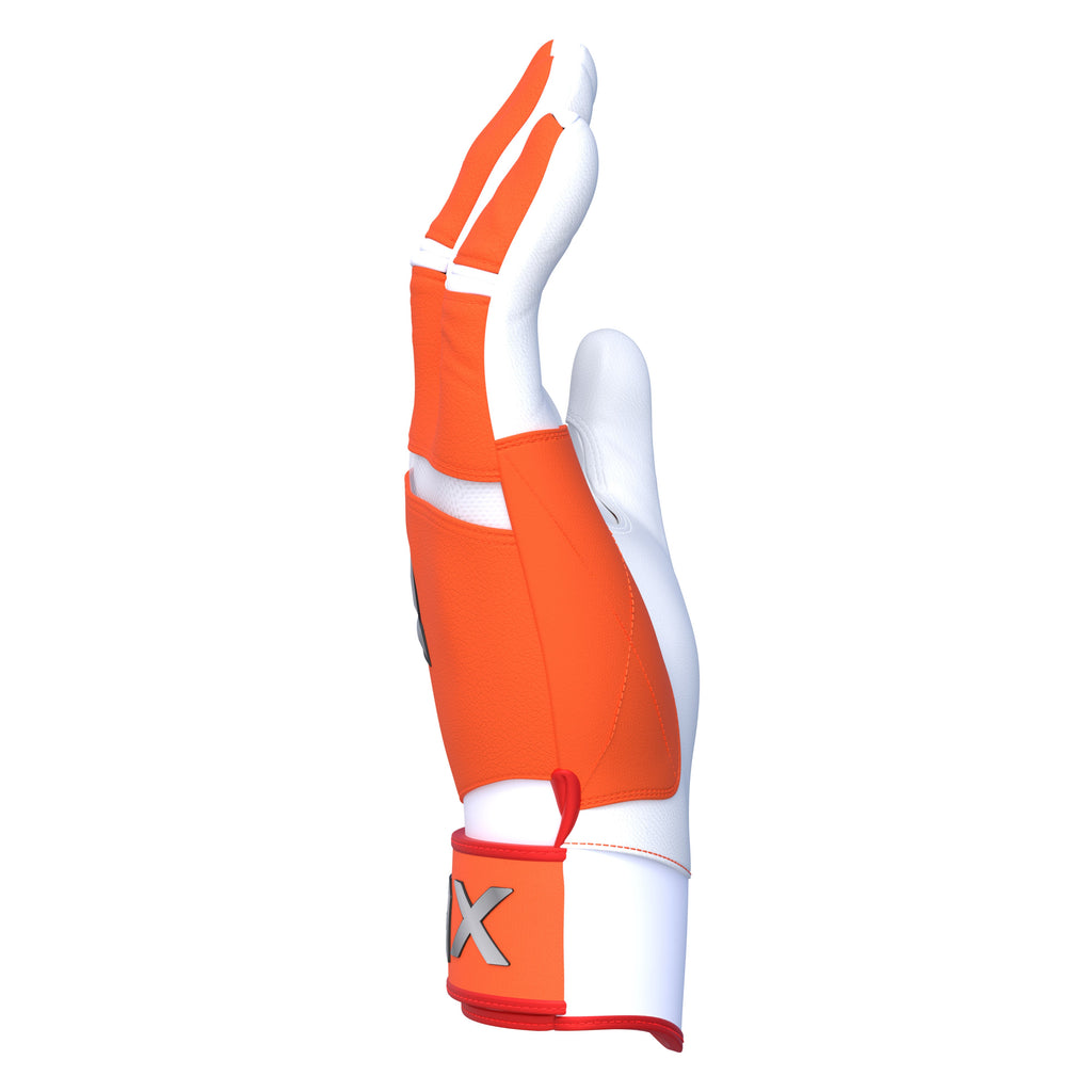 Jax On-Deck Orange Pro Cuff Batting Gloves