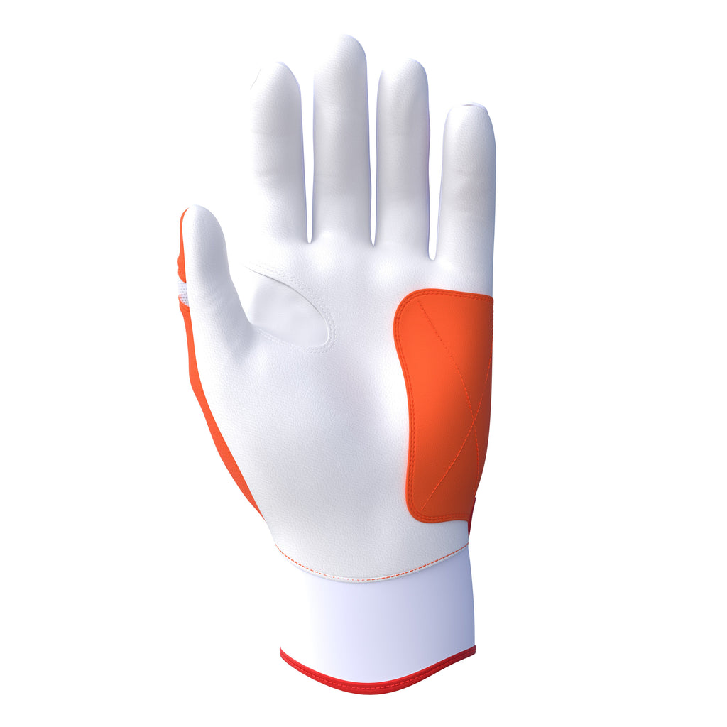Jax On-Deck Orange Pro Cuff Batting Gloves