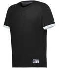 BASELINE COVERED PLACKET BASEBALL JERSEY - MOISTURE-WICKING