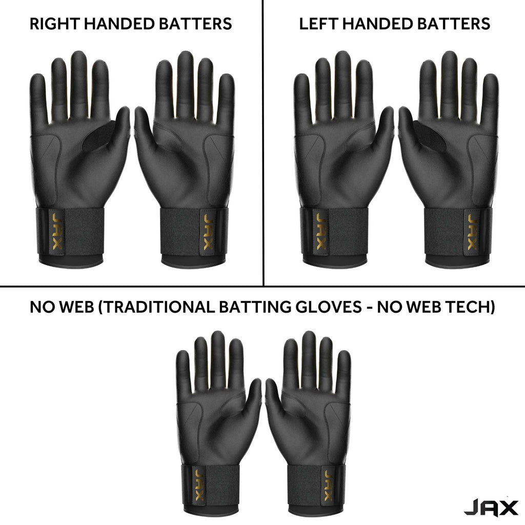 Jax Pure Gold Strap Cuff Batting Gloves