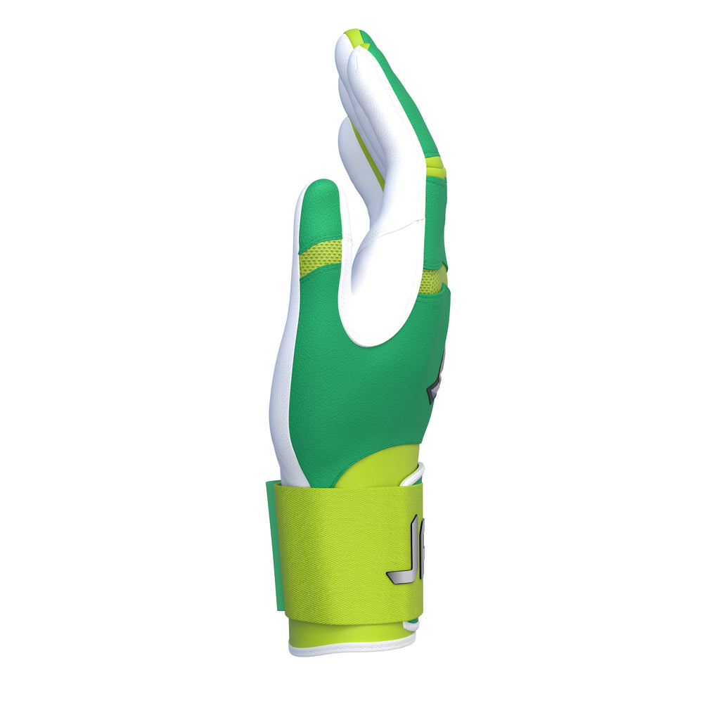 Jax Green Apple Smash Strap Cuff Batting Gloves