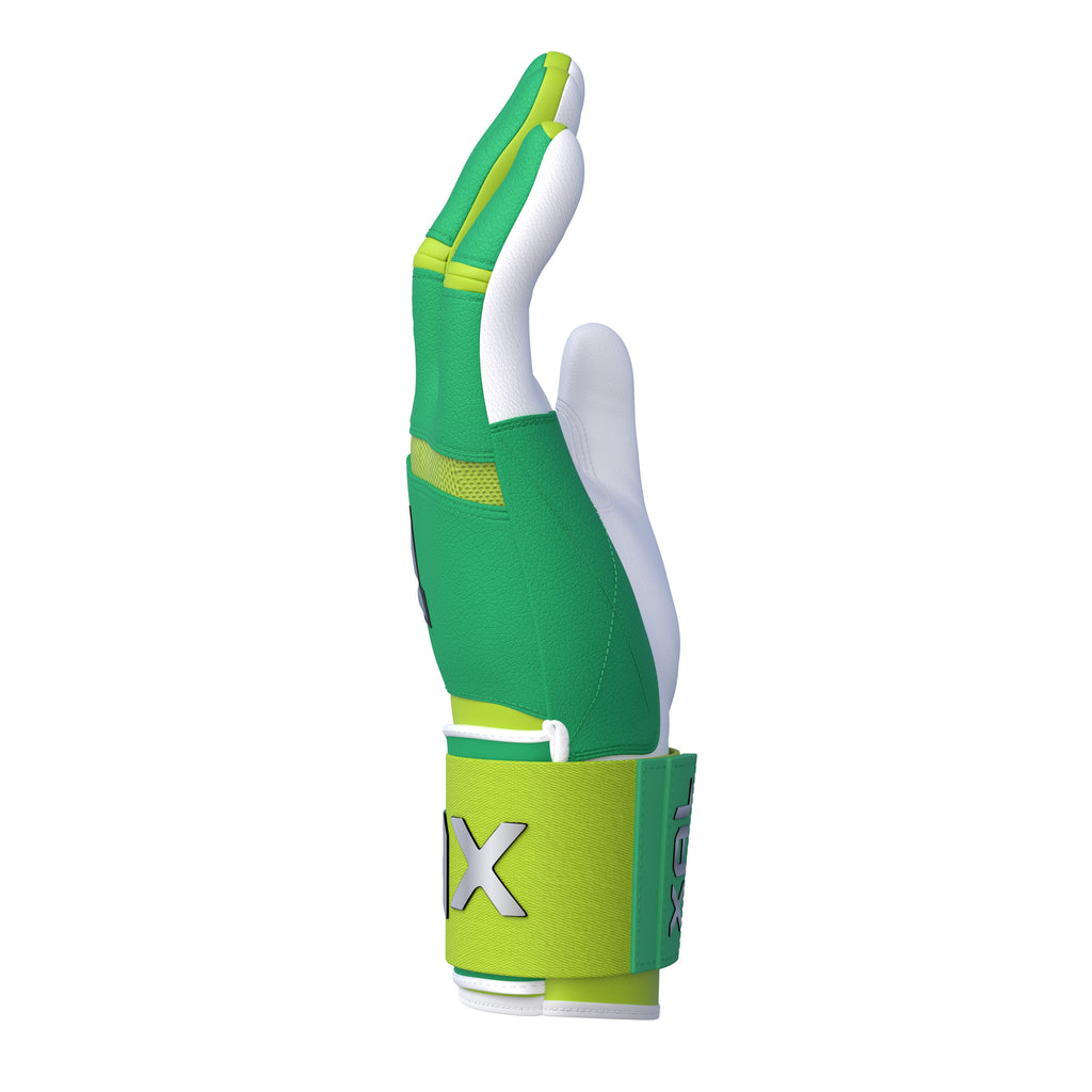 Jax Green Apple Smash Strap Cuff Batting Gloves