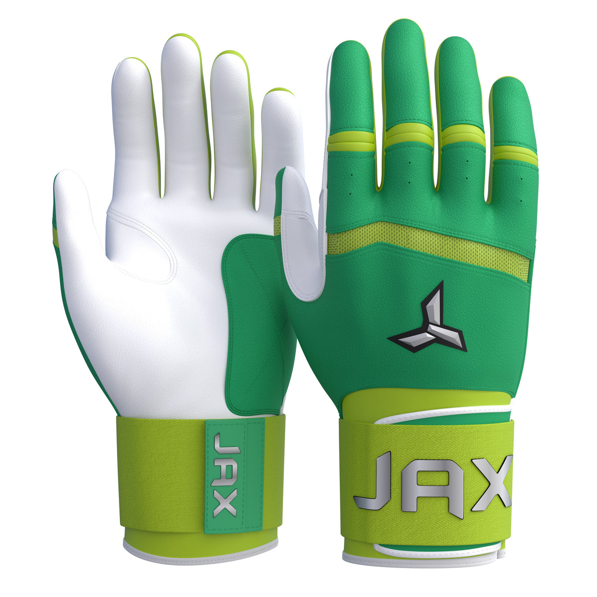 Jax Green Apple Smash Strap Cuff Batting Gloves