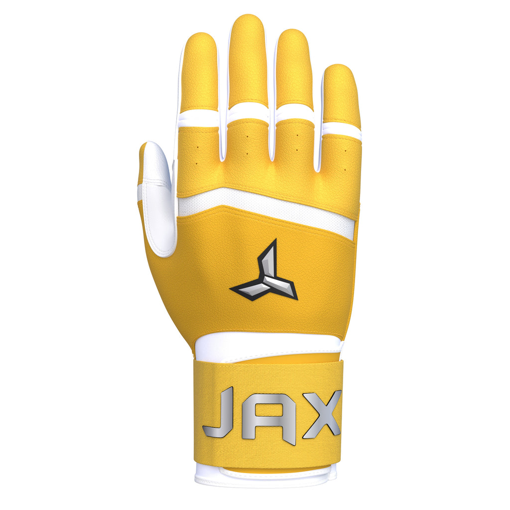 Jax Lead Off Lemon Strap Cuff Batting Gloves