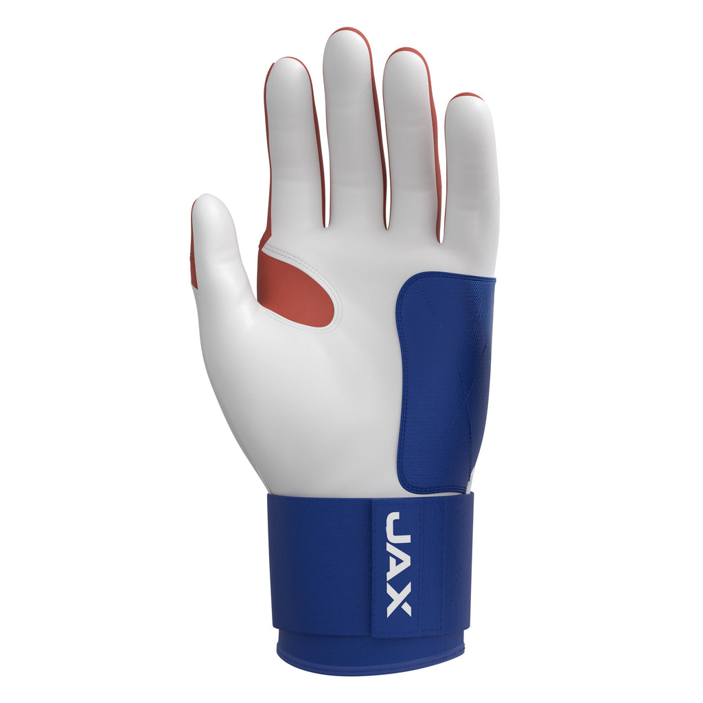 Jax USA Pop Strap Cuff Batting Gloves with Carrying Bag