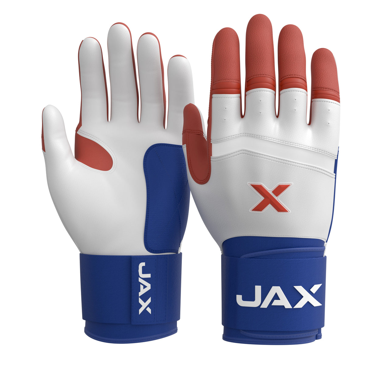 Jax USA Pop Strap Cuff Batting Gloves with Carrying Bag