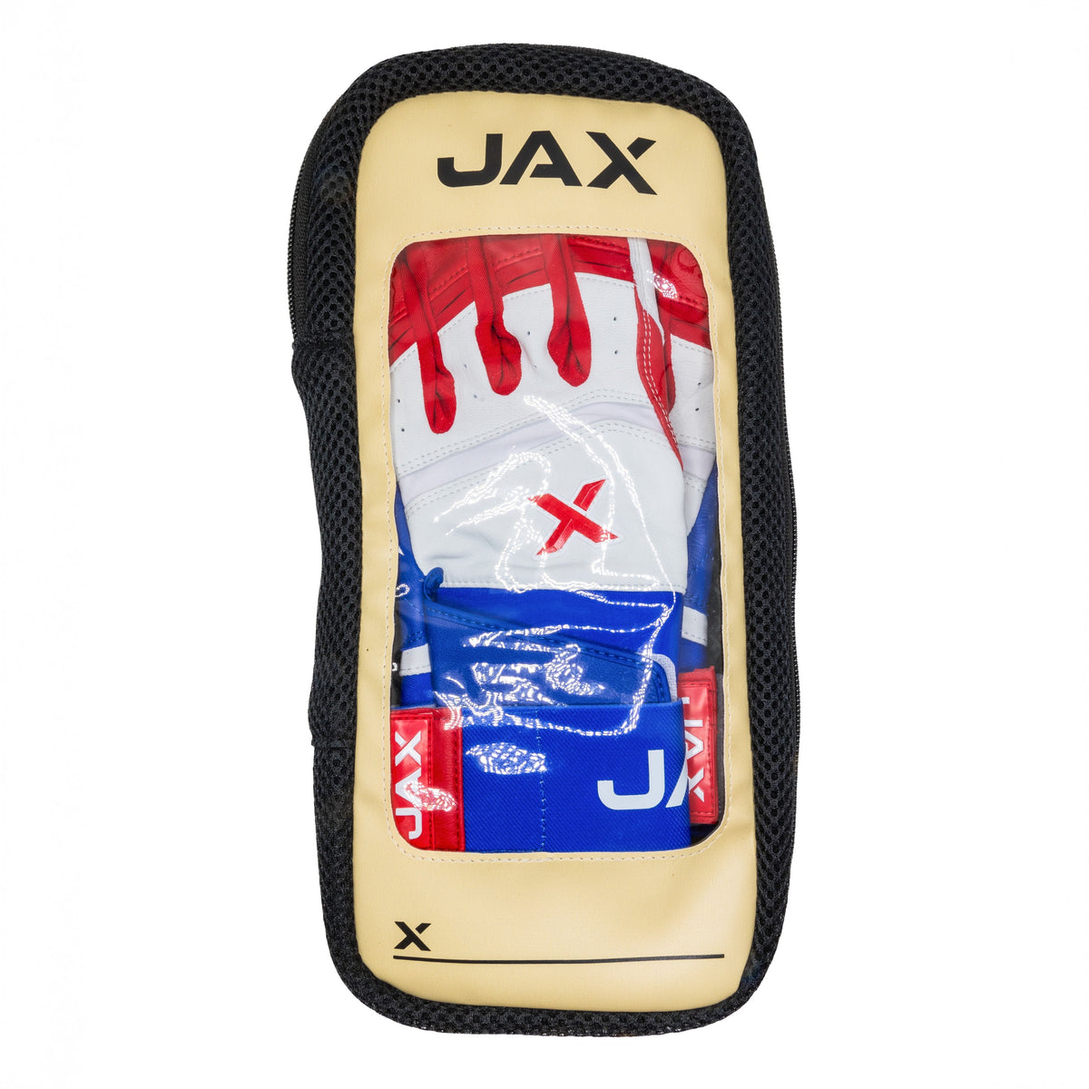 Jax USA Pop Strap Cuff Batting Gloves with Carrying Bag