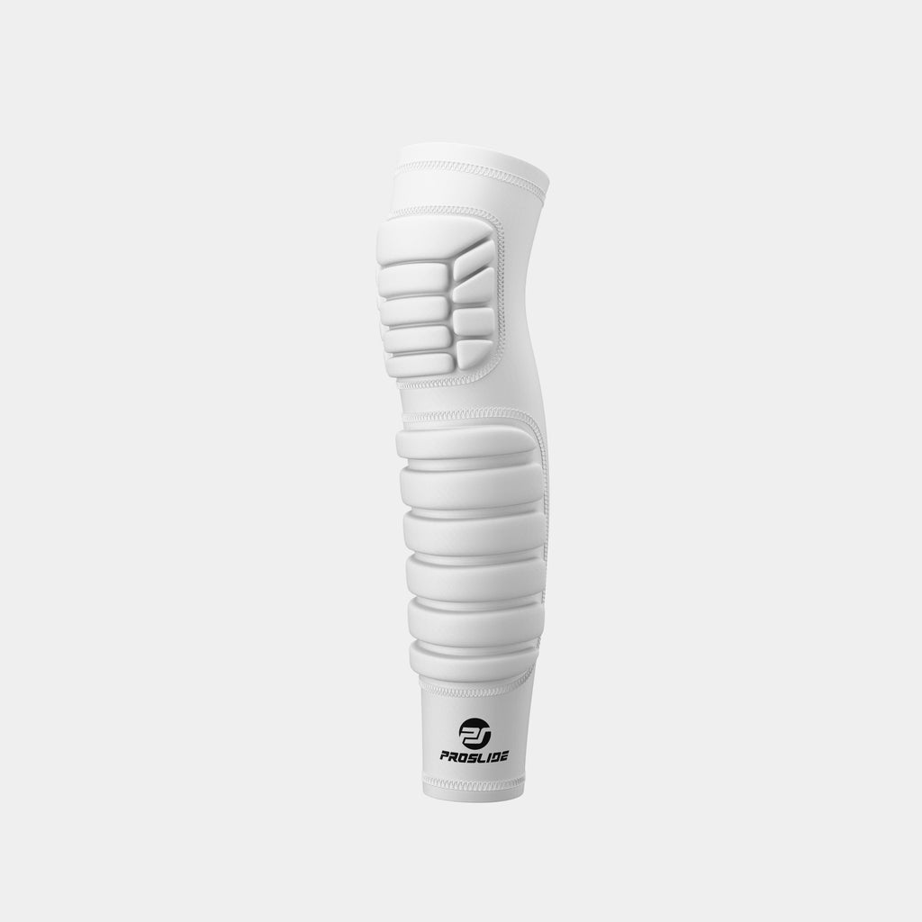 ProSlide youth white padded shin and knee sleeve
