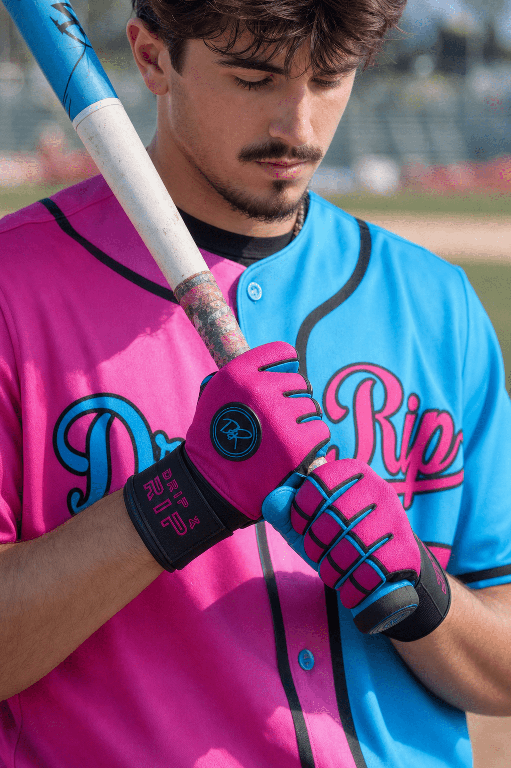 Drip & Rip™ "Baller" Series Premium Leather Long Cuff Batting Gloves Vice Vice Baby