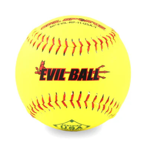11 inch women's EVIL BALL 52 COR 300 compression retail manufacturer reference photo, ISPS production stamp may differ