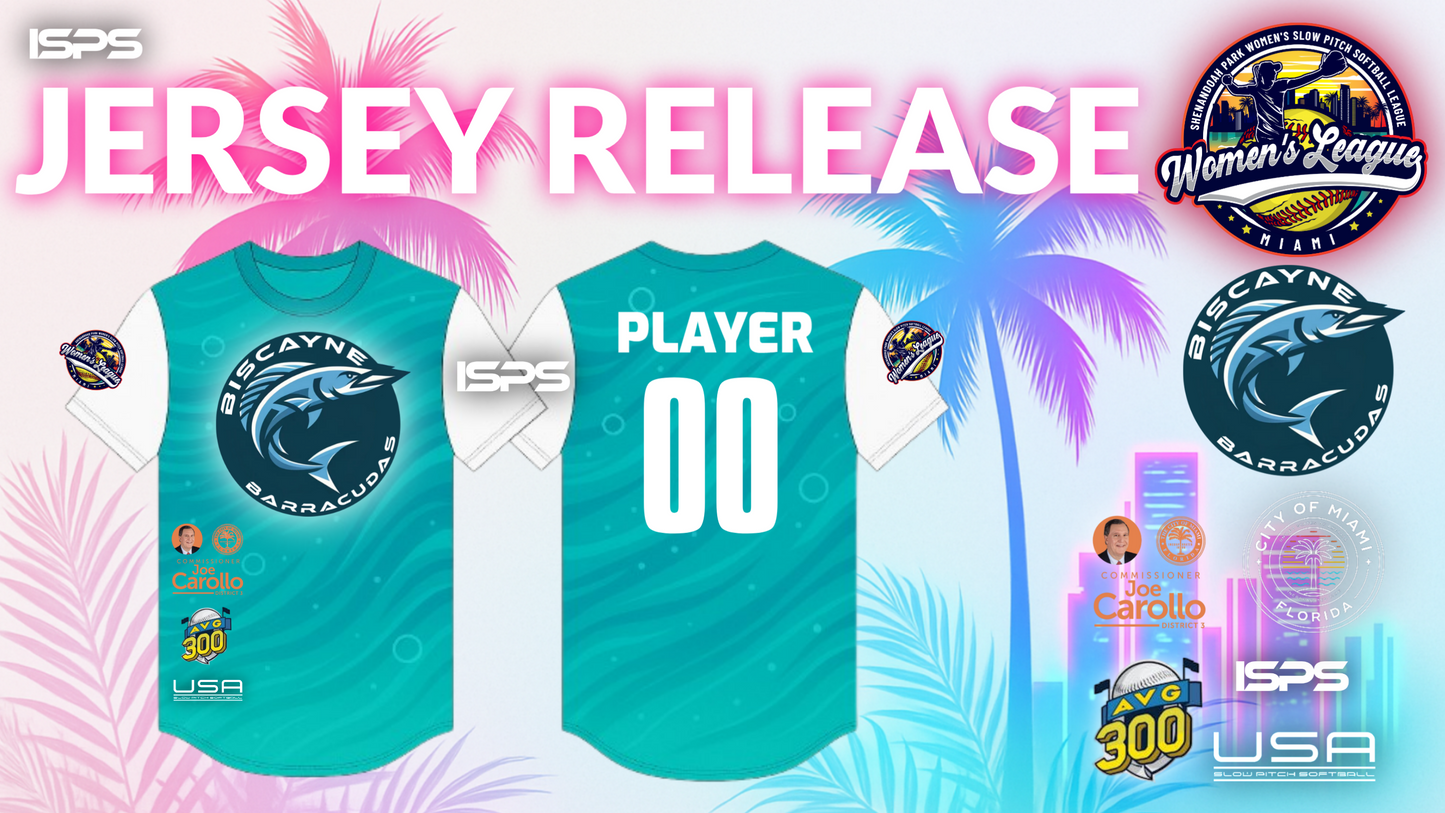 BISCAYNE BARRACUDAS Limited Edition FULL DYE Jersey Shirt