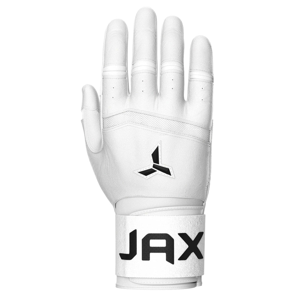Jax Platinum White Strap Cuff Batting Gloves