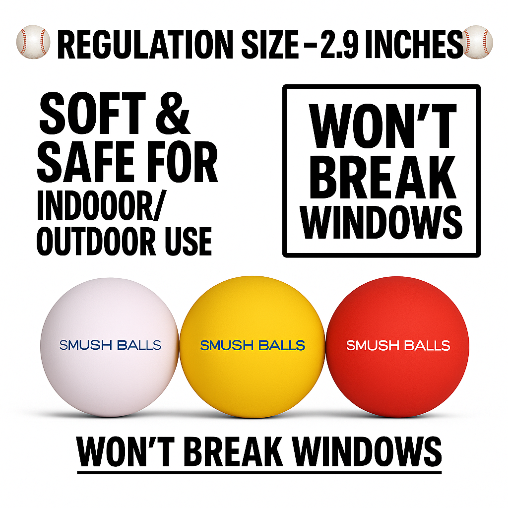 Smushballs Multipack – Limited-Flight Softball Training Balls